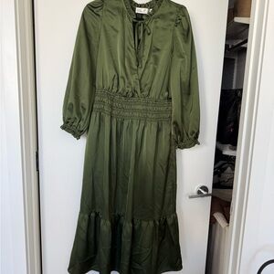 Eliza J Olive Long Sleeve Dress